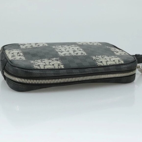 LOUIS VUITTON Graphite Christopher Nemeth Pochette Volga Bag N61228 Auth 107956 - Picture 6 of 16